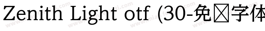 Zenith Light otf (30字体转换